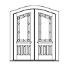 2-lite over 6-panel s-curve double door
Unit Dimension 71" x 87-1/2"
Door Dimension 69-1/2" x 84"
Panels - raised
Glazing - IG, decorative